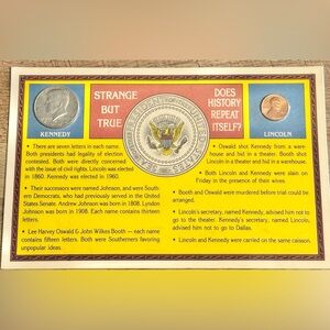 Vintage Novelty Kennedy and Lincoln Strange but True coins (1980/1981)